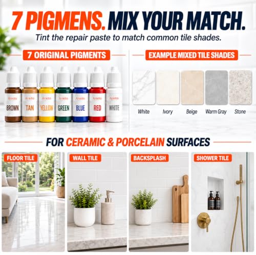 Ankita Tile Repair Kit No.05 Color Match for Chips & Cracks - Ceramic & Porcelain