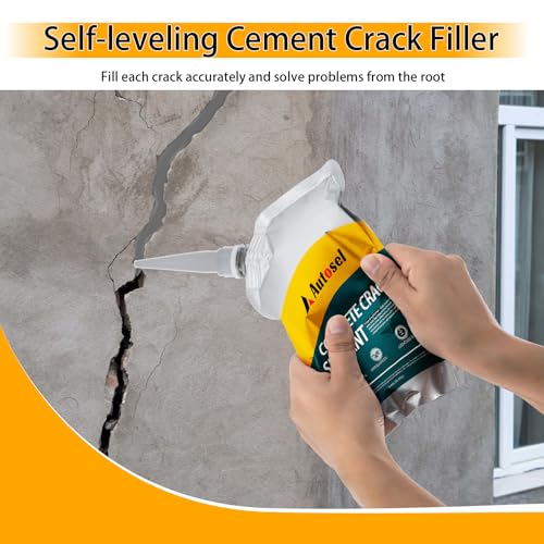 Autosel 2.21LB Concrete Crack Filler Waterproof Sealant for Driveways & Patios