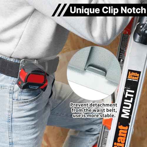 MELOTOUGH Tape Measure Holder, Drill Holder for Tool Belt,Drill Holder,Measuring Tape Holder Fits 1.75"/2" Belt,Sliver