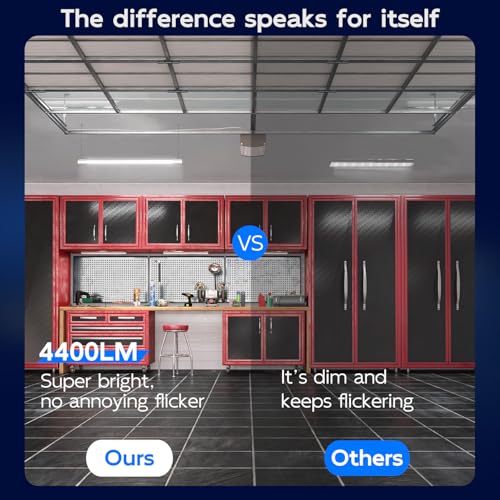 Hykolity 4FT LED Shop Light White, 42W (250W Equivalent), 4400LM, 5000K Daylight