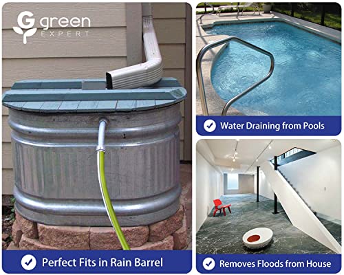 Green Expert 1/3HP Submersible Sump Pump with Water Sensor Switch - Single Pump, Automatic & Manual Drain for Basement Garage Hot Tub