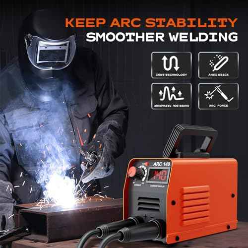 Welding Machine 110v Stick Welder, 140Amp Small Mini PortableWelder Machine, IGBT Inverter ARC MMA Welder MMA Soldador Portatil with Hot Start, Arc Force, Anti-Stick