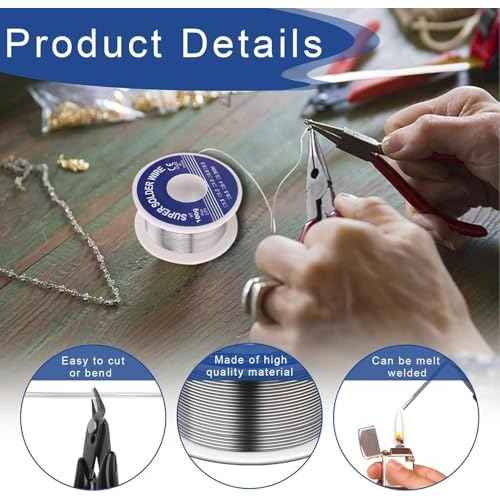 Soldering Wire 0.8mm, 63-37 Tin Lead Rosin Core Solder Wire, 100g Electrical Solder for Repair and DIY of Electronic Electric Electrical Soldering Components
