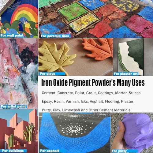 Green 7oz 0.44lb Iron Oxide Pigment Powder-Concrete Cement Dye Powder for Concrete, Cement, Brick, Tile, Clay, Lime, Mortar, Grout, Plaster, Paint, Bath Bombs Coloring(Green,0.44lb)
