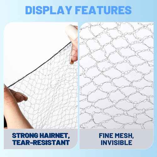 LEOBRO Black Hair Nets, 60 pcs Hair Nets for Food Service Workers, Invisible Nylon Hair Nets for Women and Men, Hairnets for Buns, 24 inches