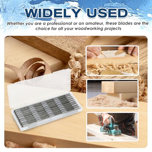 10 Pcs 3-1/4" Planer Blades Replacement Part Compatible with Makita Bosch DeWalt Black Decker Ryobi and Most Hand-held Portable Planers, Carbide Knives Gift for Craftsman, Carpenter