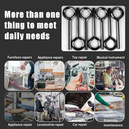 10 Pack 5/32 inch Standard Hex Dogging Key with Full Loop, Black Hex Dogging Key, Allen Key Sets Wrench Fit on Keychain Push Bar Panic Exit Device Key, Solid Metal