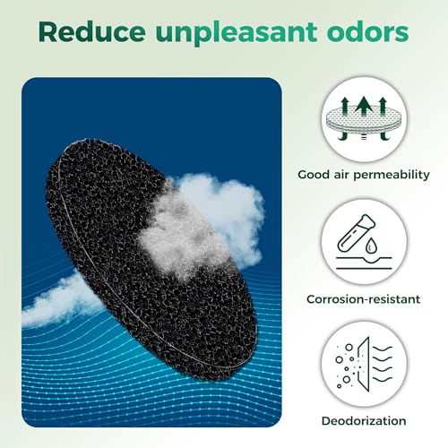 4.5in Charcoal Filter Pack for Trash Bins & Compost Pails – 7 PC