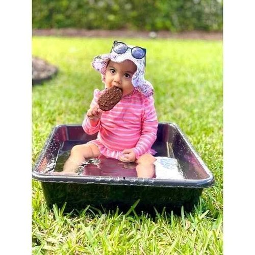 10-Gallon Concrete Mixing Tub – Heavy-Duty Flexible Resin, 20" x 28" – Multi-Purpose Utility Tub for Concrete, Mortar, Gardening & More