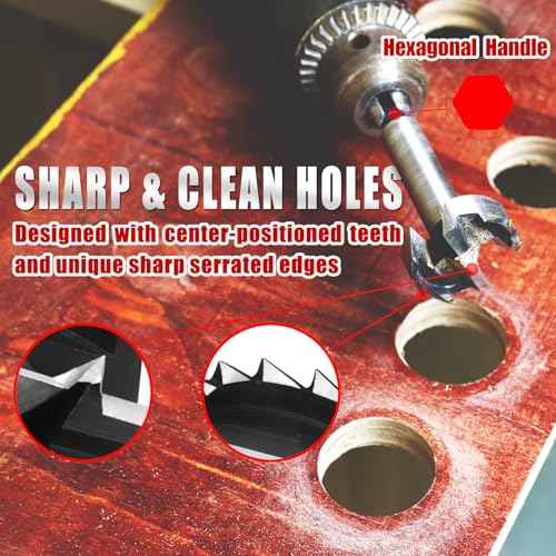 9/16 Inch Forstner Bit - Wood Drill Bit & Hinge Cutter for Plywood & Plastic