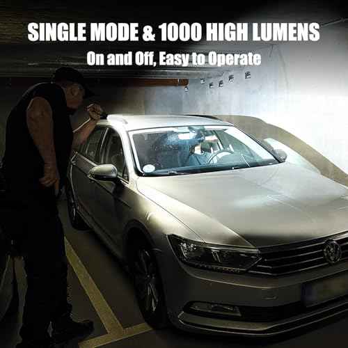 ULTRAFIRE 1000 High Lumen Tactical EDC Flashlight with Holster,Single Mode Police Flashlight with Belt Holder,Bright Law Enforcement Flashlight with Holster for Duty Belt T1 PRO