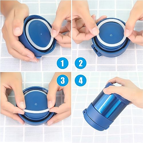 Replacement Silicone Gaskets for Thermos Funtainer 10 Oz Jar – Pack of 4