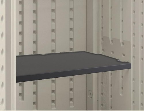 Plexon Vertical Shed Shelf Kit, Space-Saving Shelf for Vertical Outdoor Storage Sheds, 27.75" W x 14.5" D x 1.25" H, Black