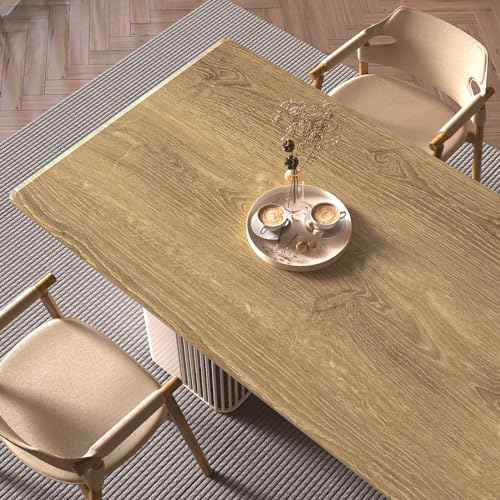 VaryPaper Light Brown Wood Grain Contact Paper for Cabinets Wood Wallpaper Peel and Stick Countertops Waterproof Removable Self Adhesive Wood Vinyl Wrap for Furniture Table Desk Shelves 15.7''x78.7''