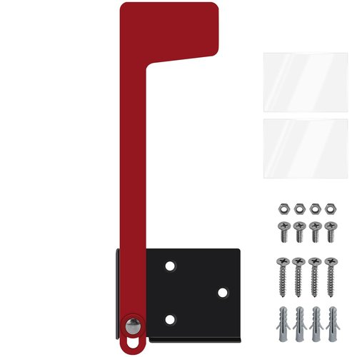 Merear Mailbox Flag Replacement Kit, Galvanized Steel Flag for Mailbox, Mailboxes Accessories, Two-Way Installation Methods for Wood, Wall, Metal, Stone, Mailbox
