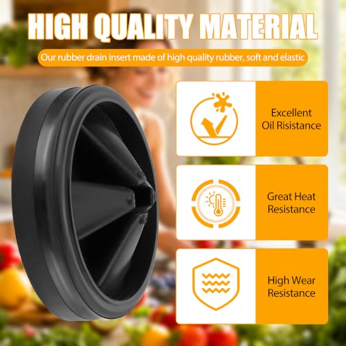 Funmit Deep Black 3 3/8" Garbage Disposal Splash Guard Replacement for InSinkErator Evolution
