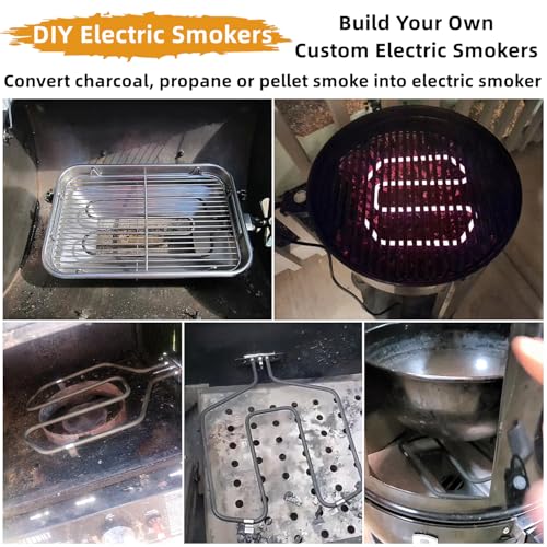 1650W Electric Smoker Heating Element with Adjustable Thermostat