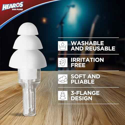 HEAROS High Fidelity Musician Ear Plugs Ultimate In Comfortable And Hearing Protection Professional Musicians Earplugs Noise Cancelling Earplugs For Concerts Motorcyclists Loud Events (1 Pair)