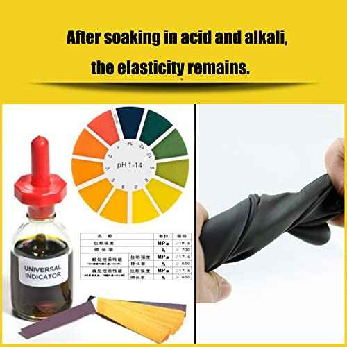 Chemical Resistant Rubber Gloves£¬M-L Size Waterproof Industrial Work Glove, Black Color Size