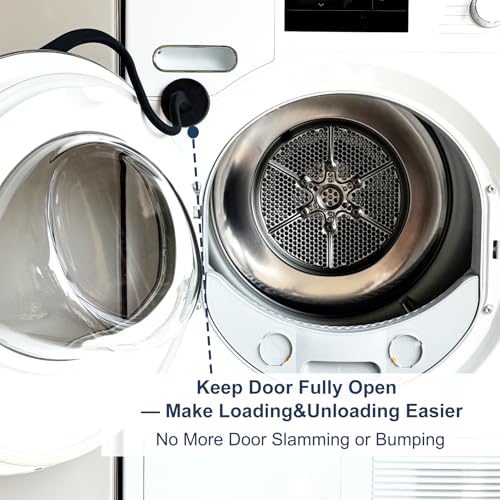 Levoshua Front Load Washer Door Prop with Flexible Hose - Black