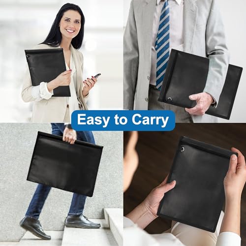 EXLIFBAG Black 4-Pack Waterproof Fireproof Signal Blocking Faraday Bags