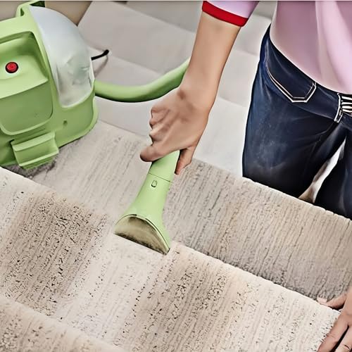 YUYUXB Little Green Machine Tough Stain Tool Attachments – Green, 1 Handle + 1 Silicone Brush + 2 Nylon Brushes