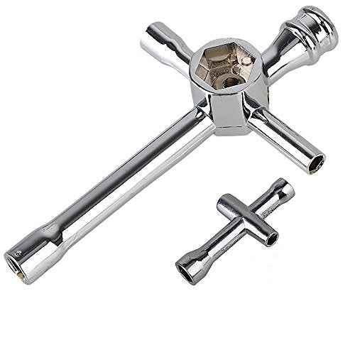 2pcs Hobbypark Aluminum Cross Wrenches Sleeve 4/5/5.5/7mm 8mm 10mm 12mm 17mm Glow Plug Socket Hex Driver Hexagon Spanner Wheel Repair Tools for RC Car