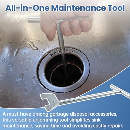 Garbage Disposal Wrench Set – 2 Allen Wrenches & Key Wrench for Unjamming