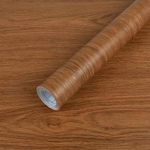 Wood Walnut Conntact Paper Peel and Stick - Brown Wooden Grain Vinyl W ...