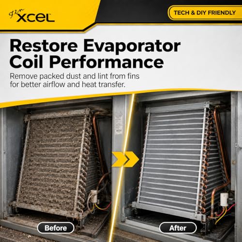 FINXCEL Large HVAC Coil Cleaner Brush for Evaporator & Condenser Fins