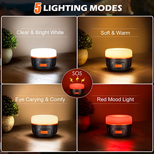 Yonktoo Rechargeable Tent Light Orange 1000LM Camping Lantern with 6400mAh Battery