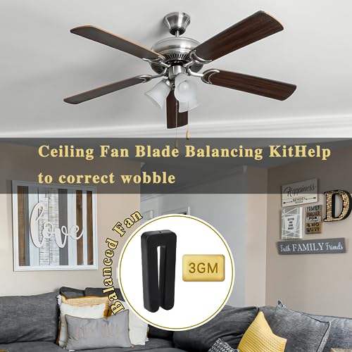 Ceiling Fan Blade Balancing Kit with Metal Weights & Clips - 4 Sets