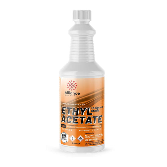 Ethyl Acetate - Technical Grade - 1 Quart - 32 FL Oz - Paints, Varnishes, Lacquers, Extraction, Cleaning, and Perfumes - Domestically Sourced - Made in America - Alliance Chemical
