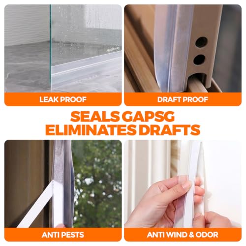 Holikme Weather Stripping Door & Shower Seal Strip 1.8 W - 33 Feet (Variation of THIS listing)