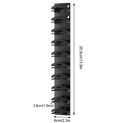 AMAMIA 2Pcs Hat Organizer for Baseball Caps, Wall Mounted Hat Racks, Up to 20 Hats, Hat Hanger Holder Display for Door Closet, Cap Organizer Storage Multilayer Two Mounting Option(Black&White) Black