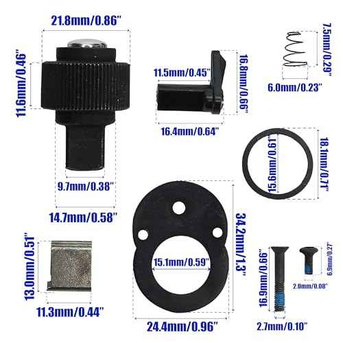 72-Tooth Ratchet Repair Kit for Ratchet Wrench ? Medium Size Only ? Not for Smaller or Large Ratchets ? Gear, Pawl, Springs, Screws Included