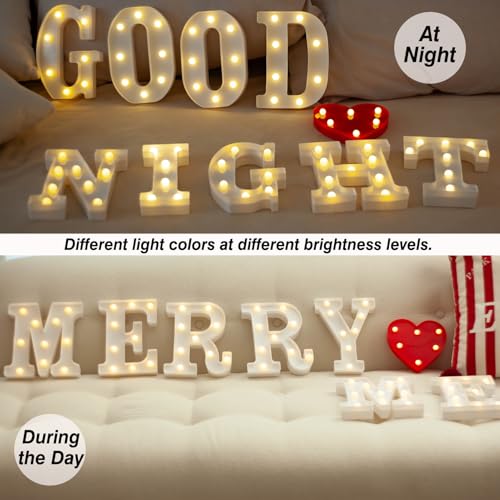 SKYPHAROS White-A LED Marquee Letter A, Warm White 26 Alphabet Light