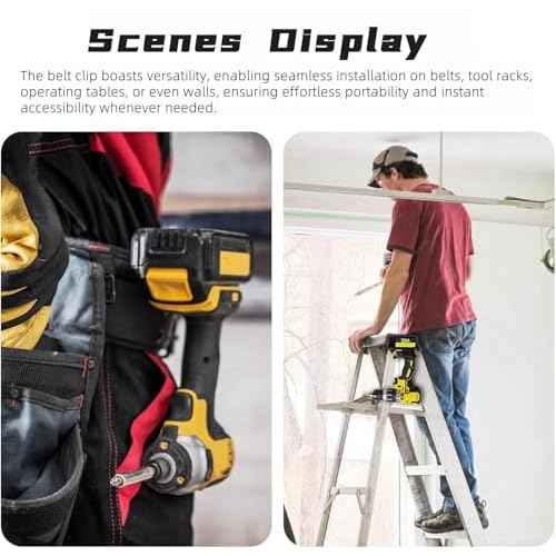 6-Pack Stainless Steel Belt Clips for Dewalt 20V Power Tools (N268241, N086039) - Compatible with Models DCD980, DCD985, DCD980L2, DCD985L2 - Includes Screws & Drill Bit Hooks£¬dewalt belt clip