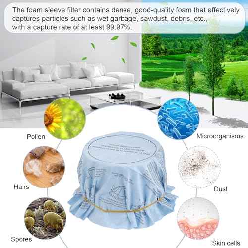 8pcs Dry Disc Vacuum Filters, Reusable Wet Dry Vac Filter Wet Dry Vacuum Cleaners Replacement Parts with Retaining Bands Compatible with Most 5 Gallon and Larger VF2002 90107