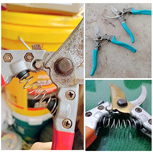 3 Set Precision Pruner Spring Replacement with Rubber Base End Cap for Pruning Shears Garden Pruners Garden Snips Trimming Scissors Clippers Repair Parts 2'' Length 50mm