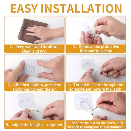 10 Packs Adjustable TV Safety Stainless Straps, No-Drill Adhesive Anti-Tip Furniture Anchors for Baby Proofing, for Fixing Flat-Screen TV, Dressers, Bookcases, Cabinets