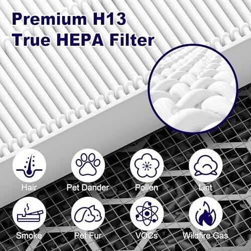 116130 Replacement Filter H for Winix 5500-2 AM80 Plasmawave Air Purifier, True HEPA Filter and Activated Carbon Filter Combo Pack, 3 Set