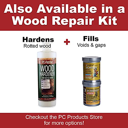 PC-Woody 12 oz Wood Repair Epoxy Paste Two-Part Tan - Permanent Wood Restoration