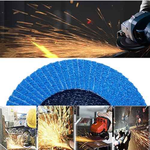 Zirconia Flap Discs 4 1/2 for Angle Grinder - 60 Grit Grinding Wheel, Sanding Disc with 7/8" Arbor - 4.5 Inch Flap Disc for Wood/Metal/Stainless Steel Sanding