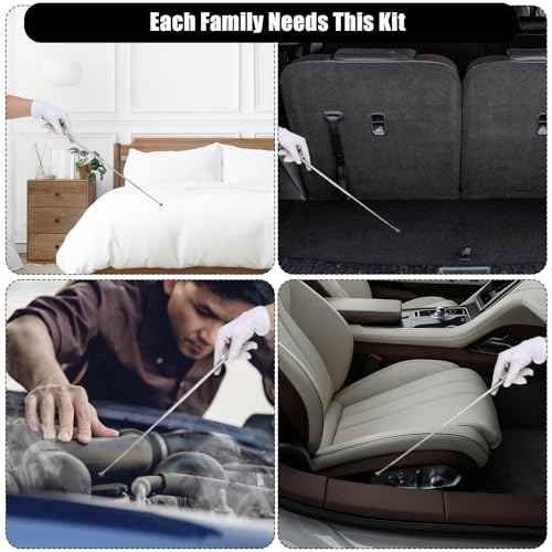 2 PCS 5 Lbs Flexible Magnetic Pickup Tool Set, 26 Inch Telescoping Magnetic Grabbers Magnetic Pick-Up Tool with Pocket Clip, Spring Bendable Extension Pick up Magnetic Extension Tool for Men, Birthday