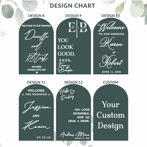 11 Wedding Mirror Decal - Personalized Custom Vinyl Welcome Sign for Reception