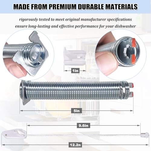 Dishwasher Door Spring & Cable Kit for 12004119 - Hinge Replacement