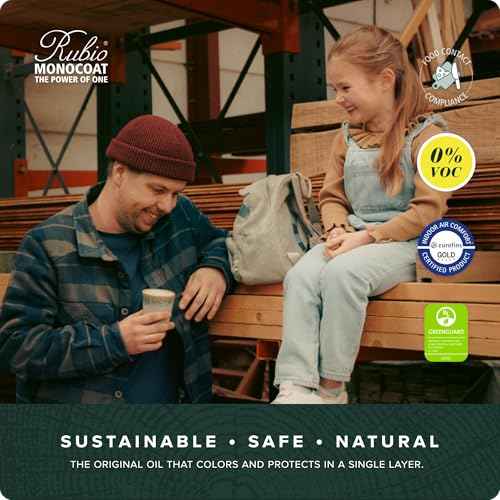 Rubio Monocoat Wood Stain & Finish Sample - Gris Beige | Oil Plus Part A | Quick-Dry, Eco-Friendly Linseed Wood Oil for Indoor Use | Ideal for Sampling Oil Plus 2C & Touch Ups | 20 mL