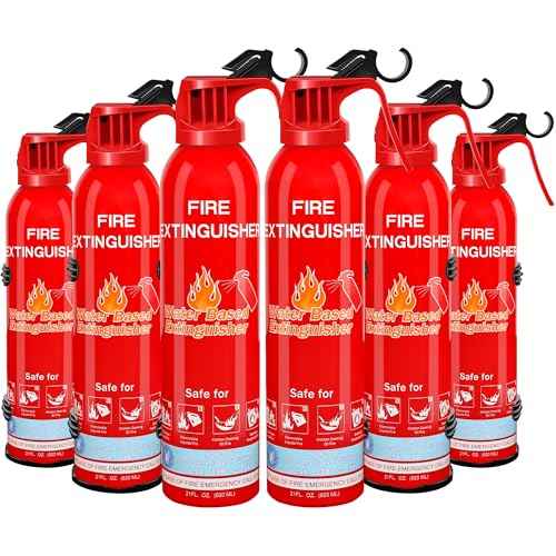 Fire Extinguisher for Home with Mount, 6 Pack Upgraded 8-in-1 Portable Fire Extinguishers For Vehicle Car Boat Marine Kitchen Emergency Supplies, Water-Based Extinguisher For A, B, C, K Fire Types