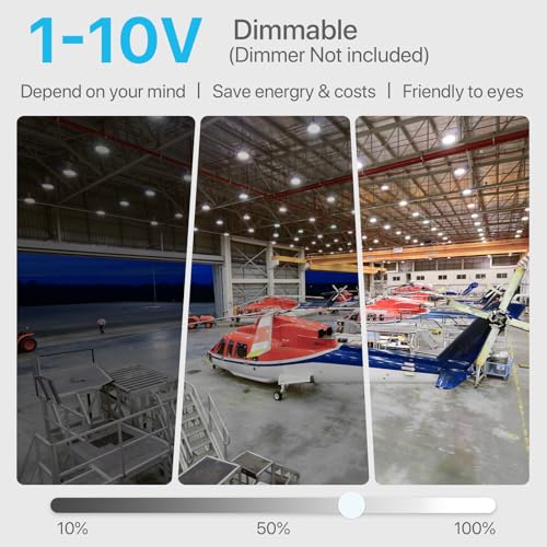 HYPERLITE 150W UFO LED High Bay Light Dimmable 21,750lm 5000K UL US Hook Cable